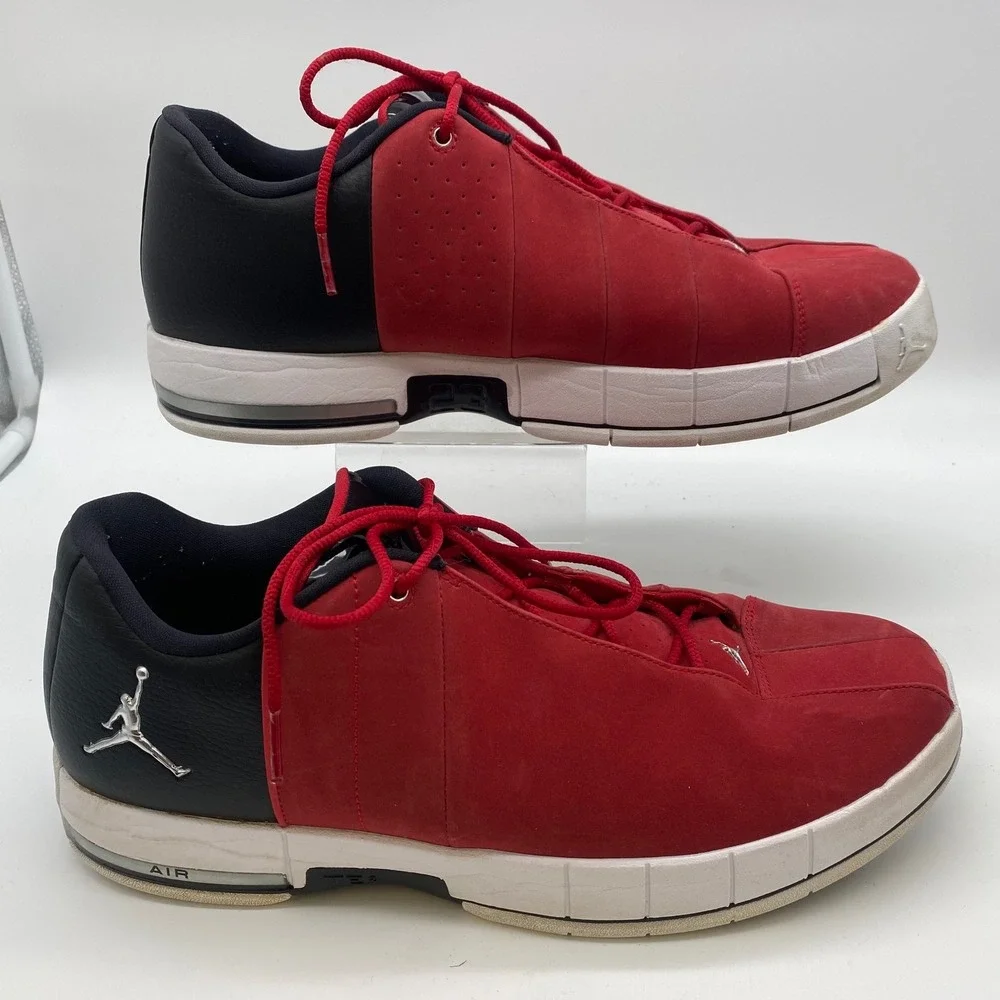 Nike Jordan Team Elite 2 Low Mens 12 Red Black Basketball Shoes AO1696-600